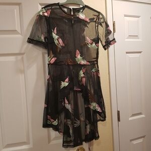 Endless Rose Sheer Peplum Top Small